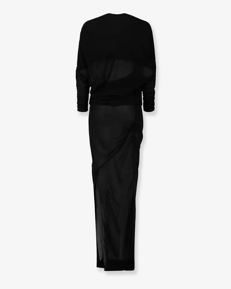 Entire Studios Women's Dress Sheer Robe Black Polyester Black