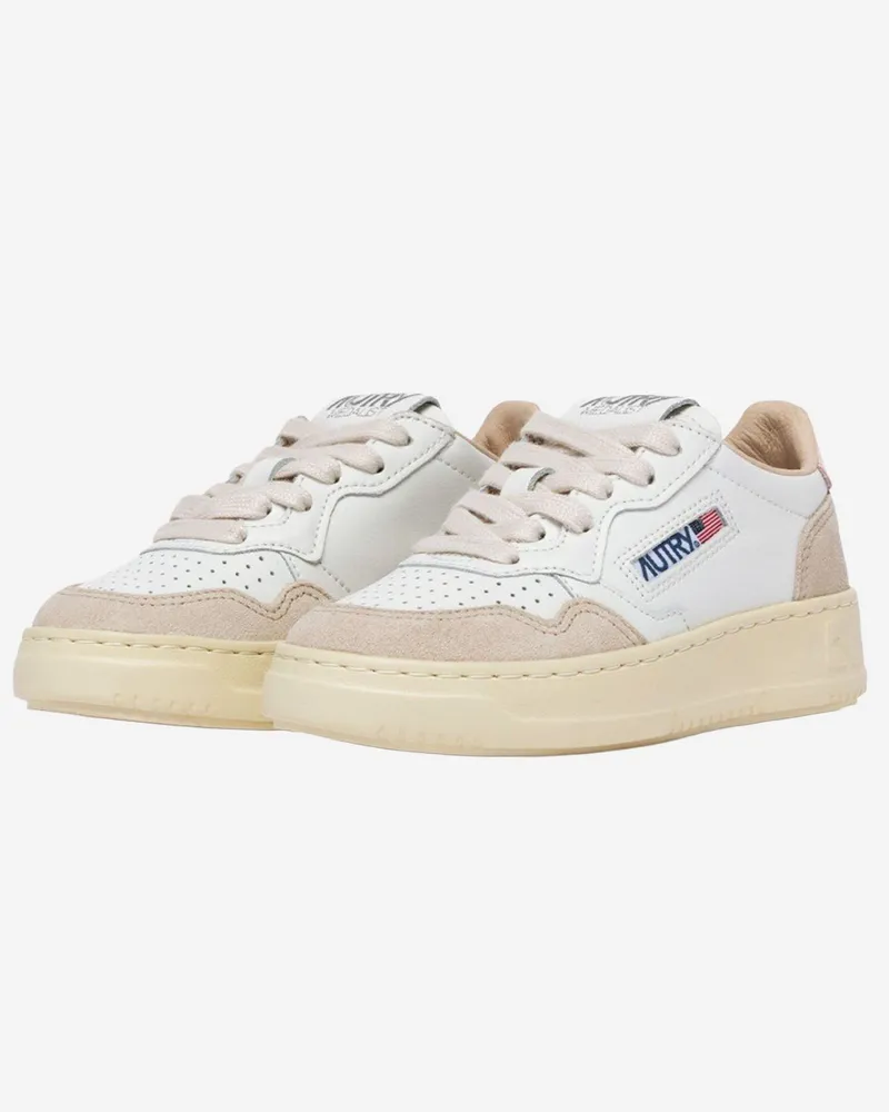 AUTRY Girls' Sneakers Medalist Low Multicolour Leather Trainers Multicolor