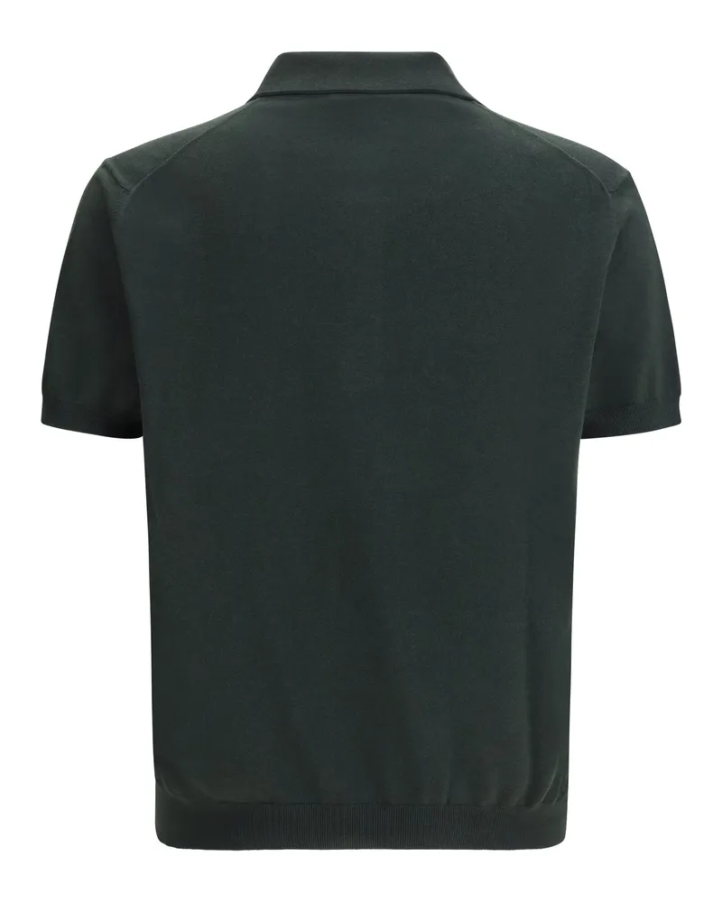 Tom Ford Men's Cotton And Silk Blend Polo Shirt Forest Cotton; T-shirts Polos Green
