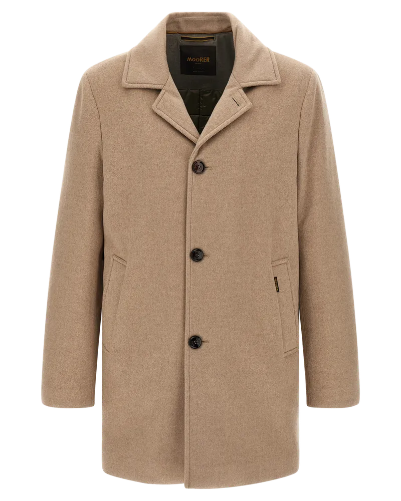 MOORER Coat — Beige Beige