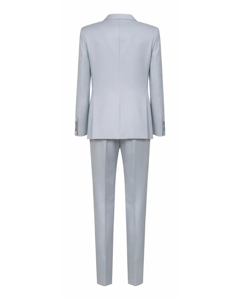 Tagliatore Men's Single-Breasted Suit Bruce Pearl Virgin Wool Grey Suits Gray