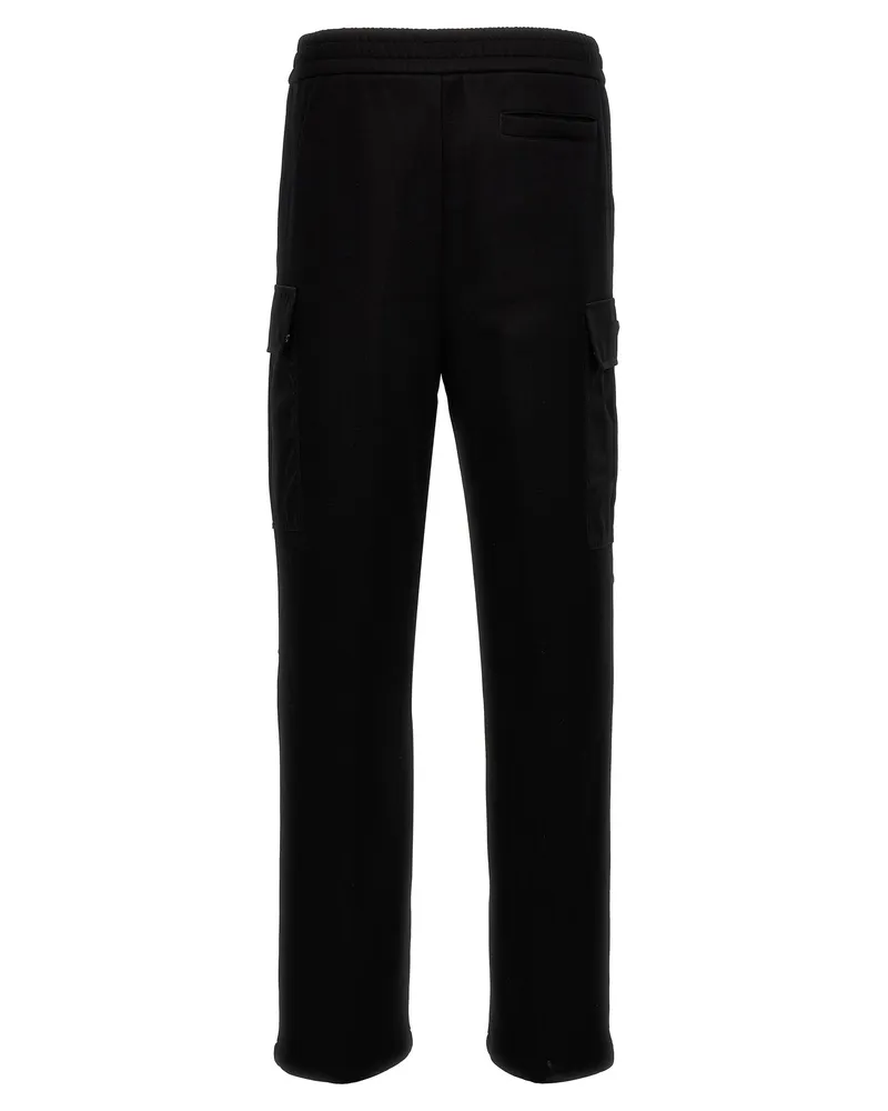Prada Nylon Insert Cargo Joggers — Black Black