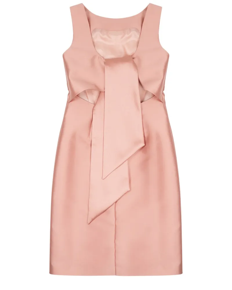 Alberta Ferretti Satin Midi Dress — Pink Pink