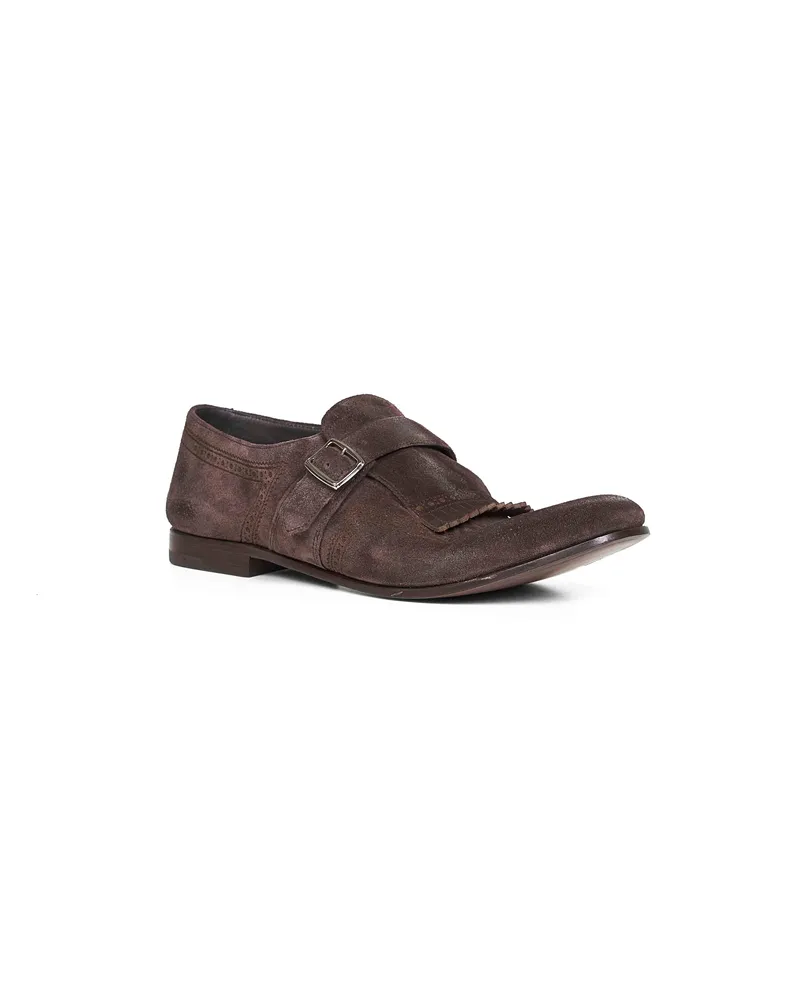 Church's Men's Loafers Shangai Buckle Brown Calf Leather Brown