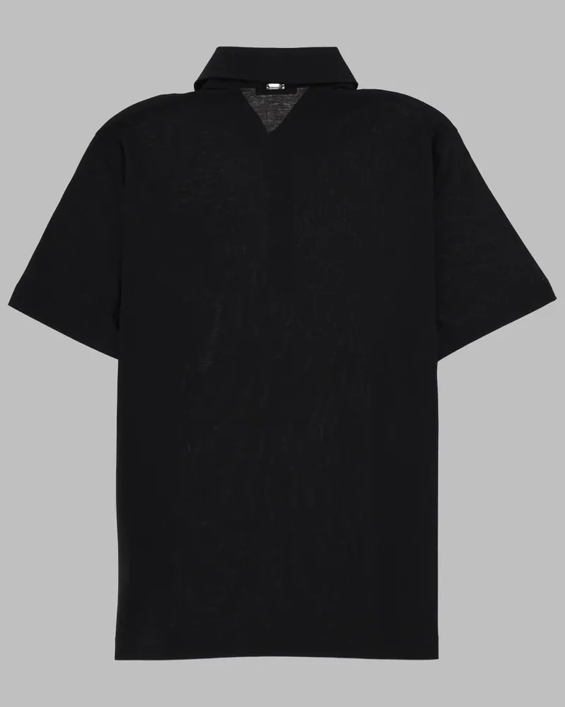 Herno Cotton Polo Shirt — Black Black