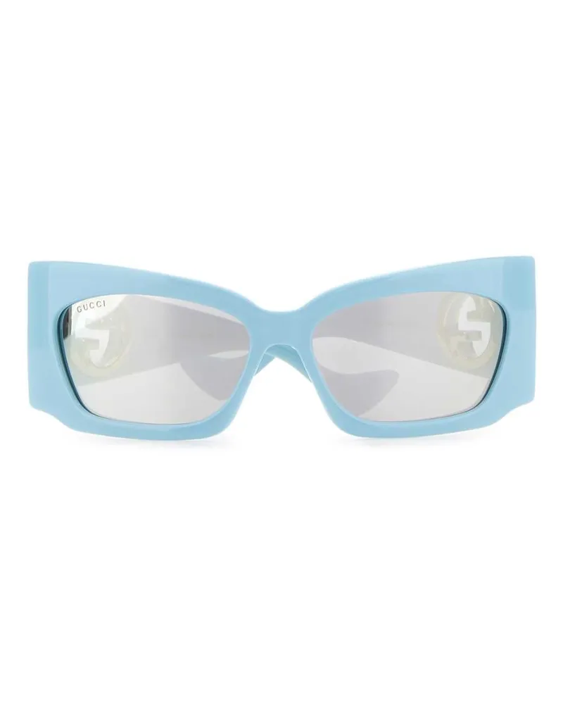 Gucci Women's Light-Blue Acetate Sunglasses Blulightblusilver Occhiali Da Sole Blue