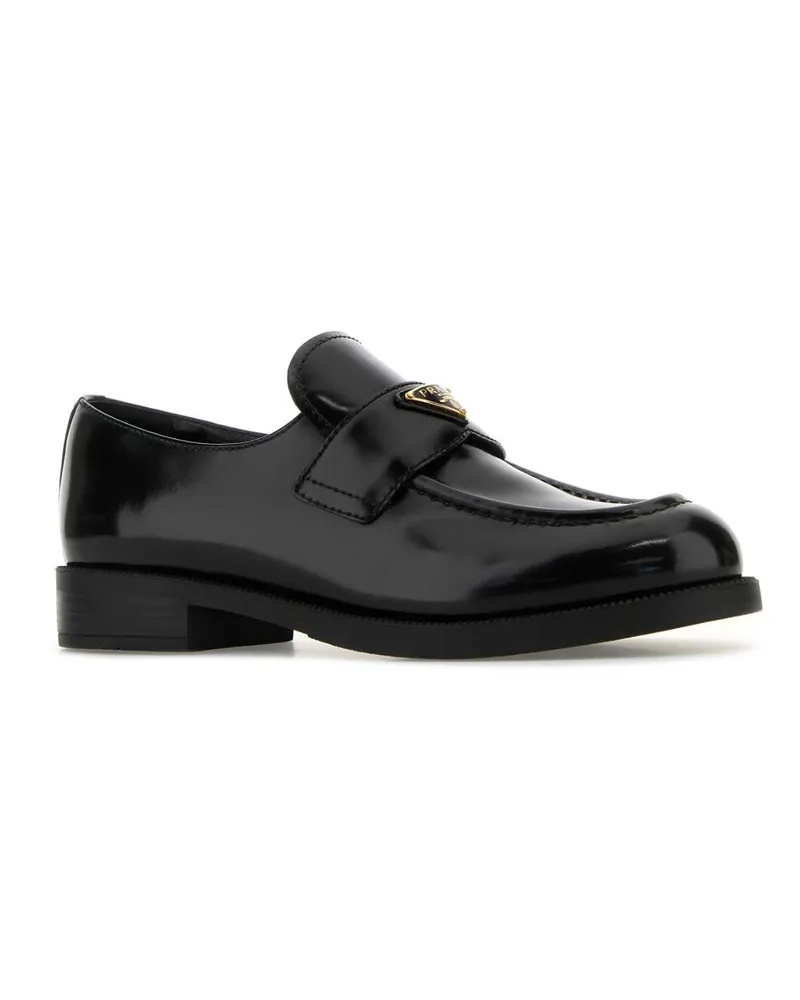 Prada Patent Leather Loafers — Black Black