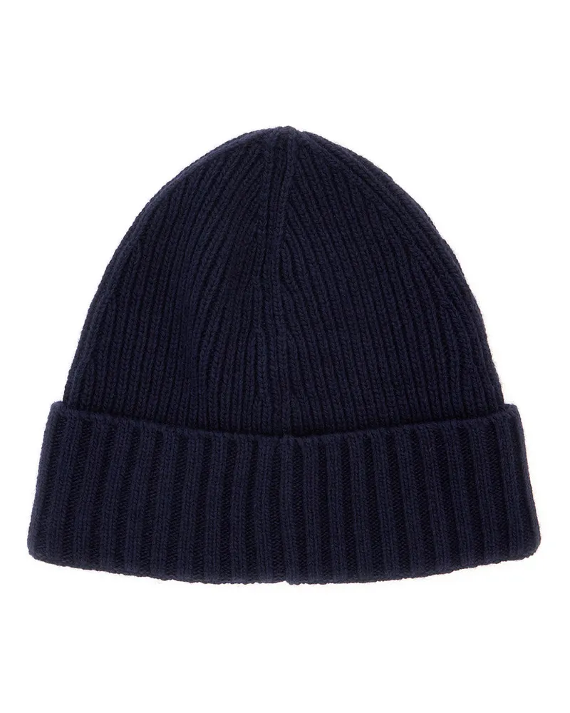 Stone Island Boys Beanie Blue Tech Fabric Hat Navy
