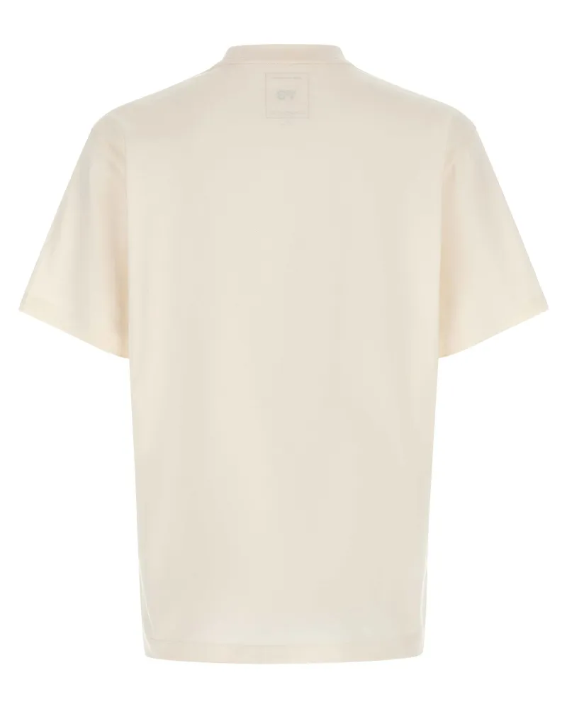 Y-3 Pure Cotton Jersey T-shirt — Cream Cream