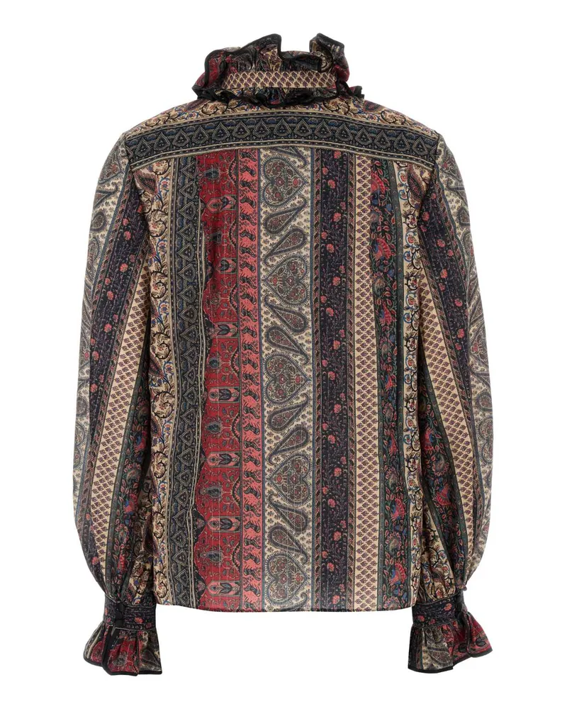 Valentino Garavani Women's Printed Cotton Blend Blouse Multicolor Exterior: Polyester Maglie Sweater Multicolor