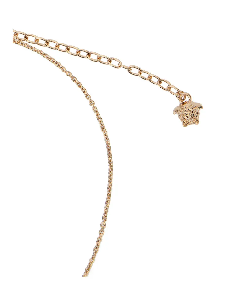 Versace Men's Necklace Medusa Head Gold-Coloured Brass Metallic Necklaces Gold