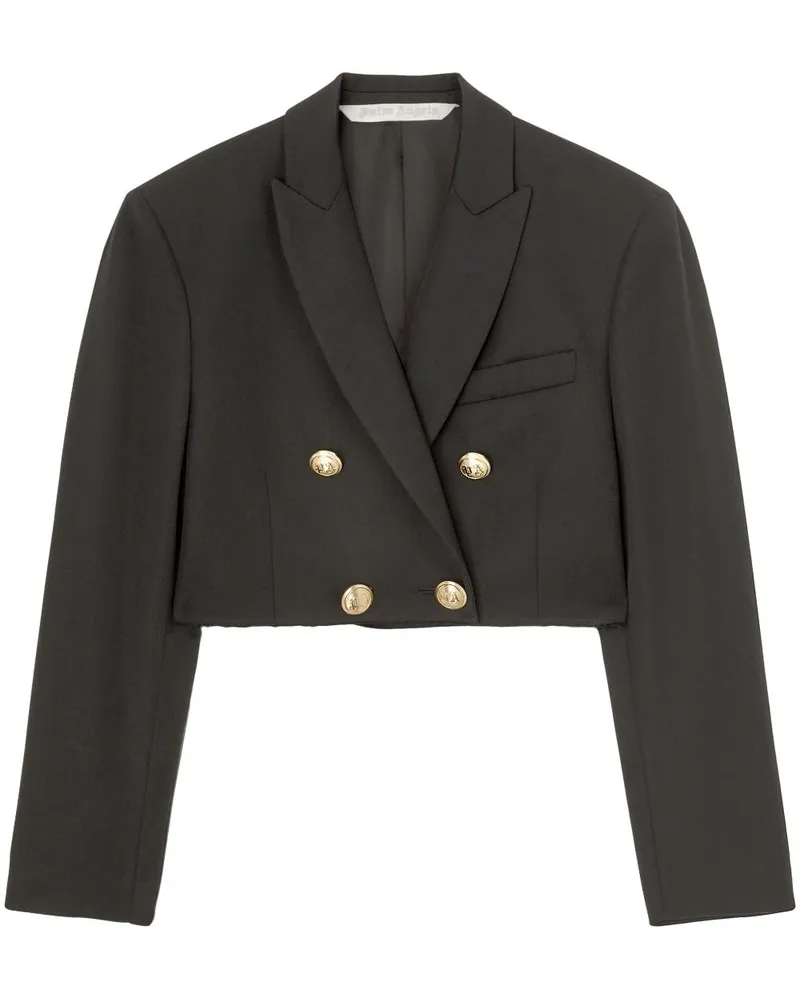 Palm Angels Virgin Wool Blend Blazer — Black Black