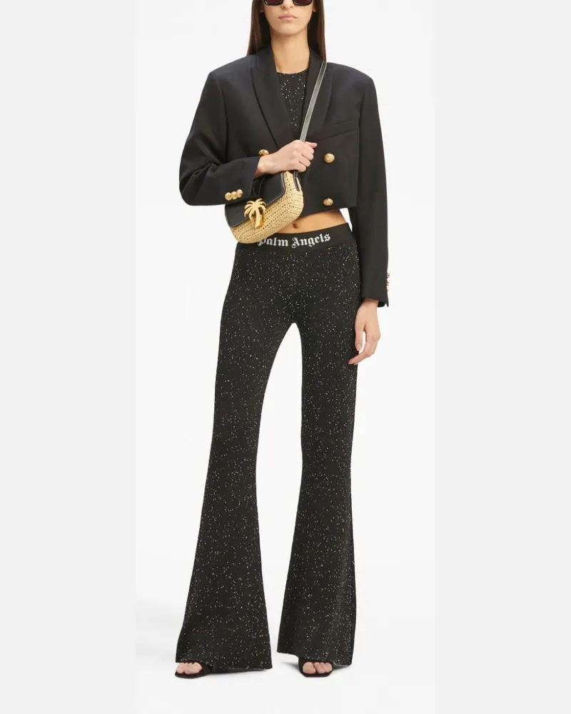 Palm Angels Virgin Wool Blend Blazer — Black Black
