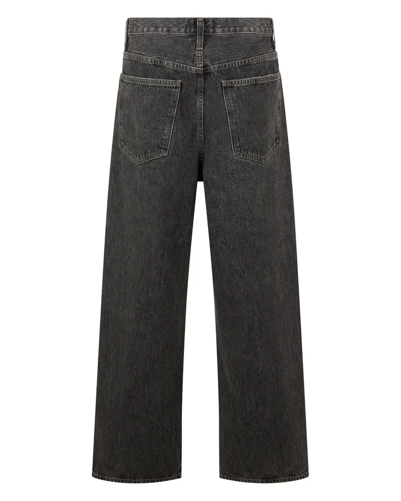 AGOLDE Men's Loose Denim Pants Grey Cotton Regular & Straight-Leg Jeans Gray