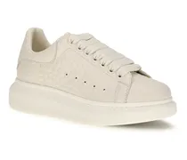 Pebbled Leather Sneaker — White
