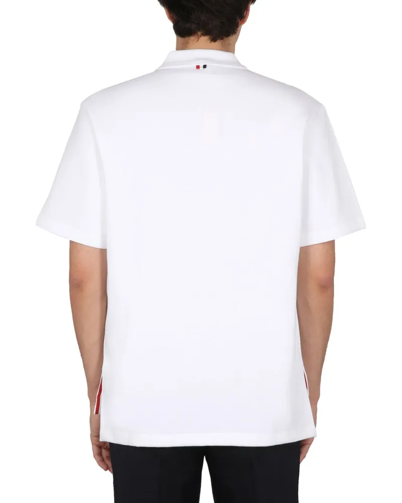Thom Browne Cotton Classic Collar Polo — White White