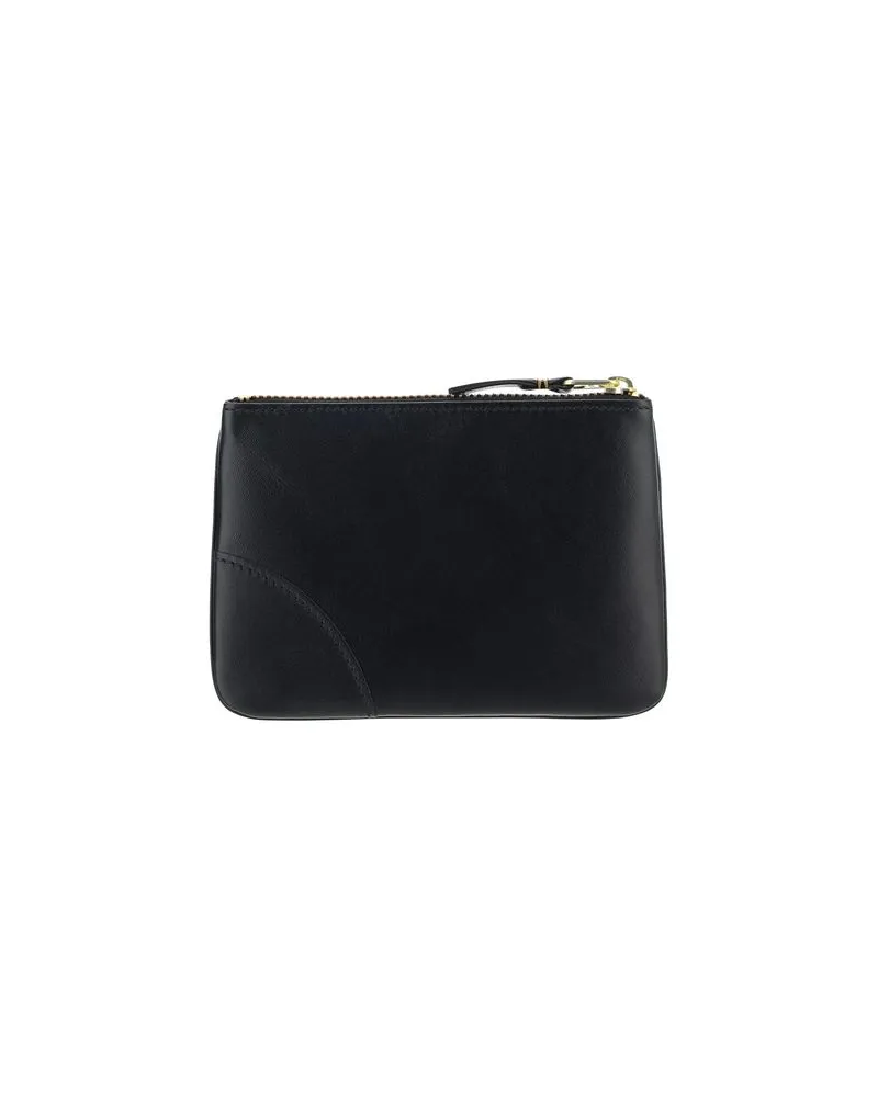 Comme des Garçons Men's Black Calf Leather Bos Taurus Wallet Black