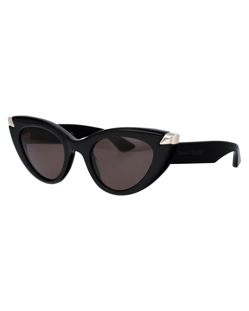 Alexander McQueen Women's Sunglasses Black-Black-Grey Acetate Black/black/grey Black