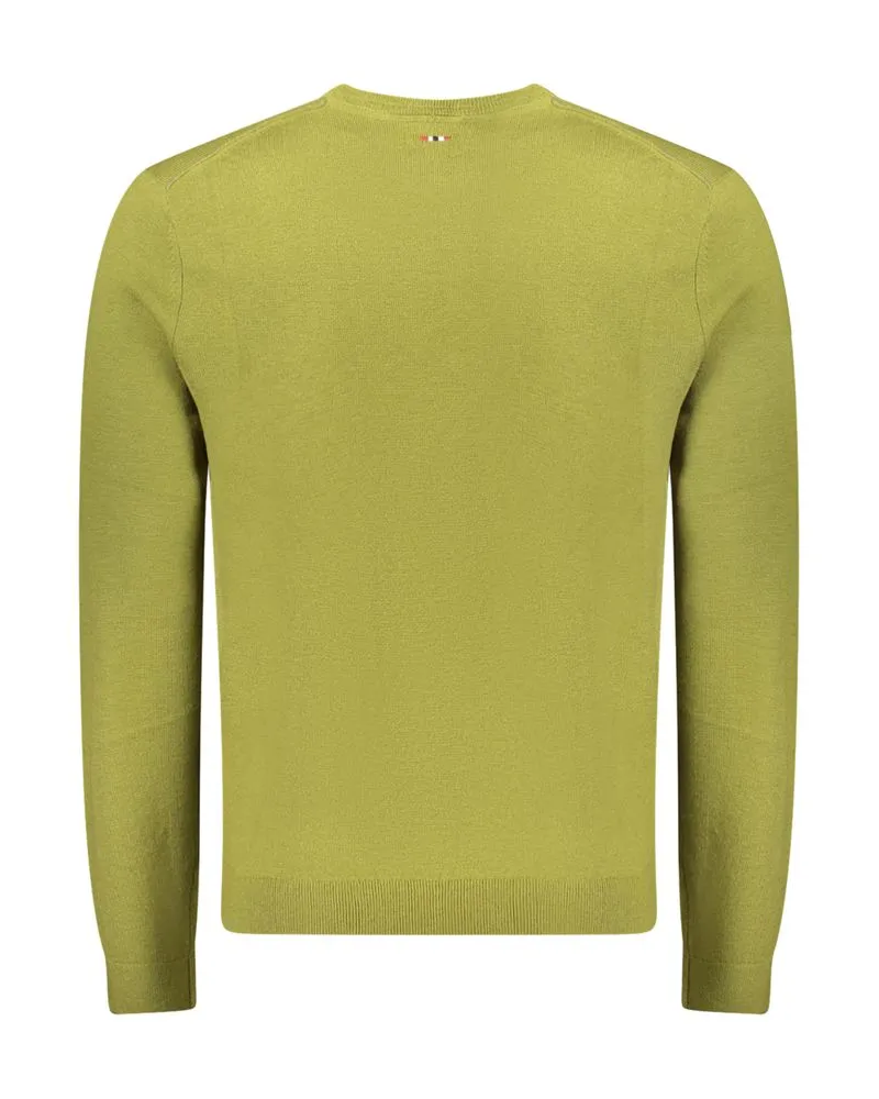 Napapijri Merino Wool Crew Neck Sweater — Green Green