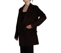Women Bordeaux Corduroy Cotton Blazer Oversized Jacket Elastane Clothing
