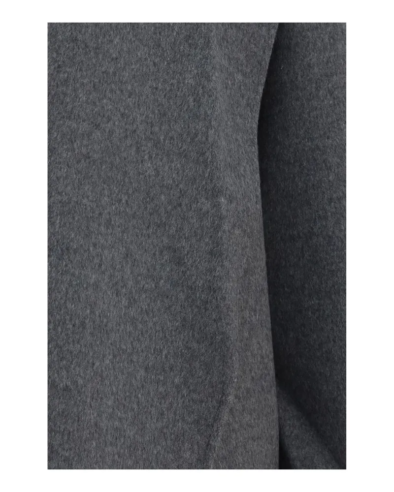 Totême Merino Wool Hooded Coat — Gray Gray