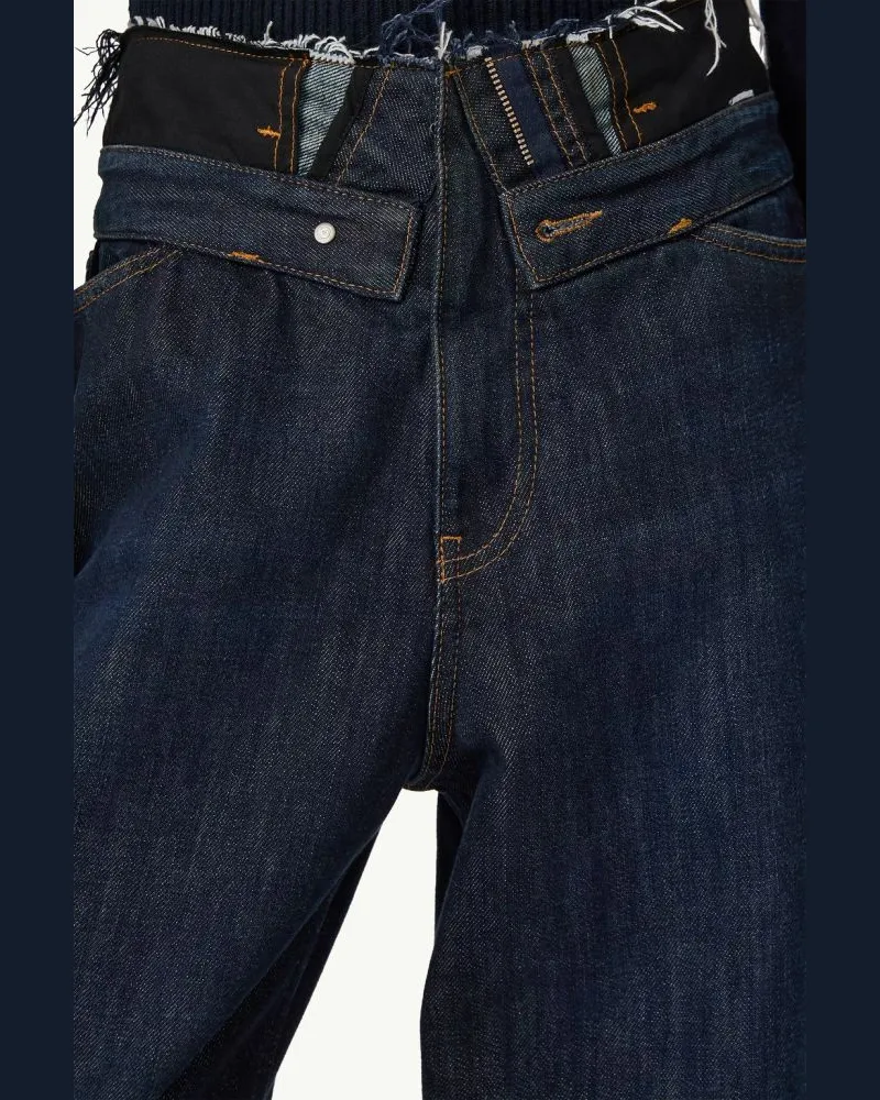 Maison Margiela High-Rise Jeans — Blue Blue