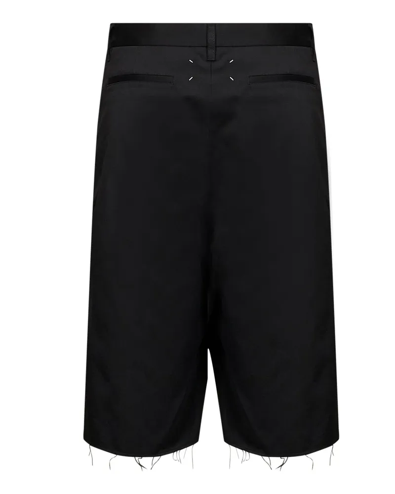 Maison Margiela Women's Wrap Bermuda Shorts Black Cotton-Blend Polyester Black