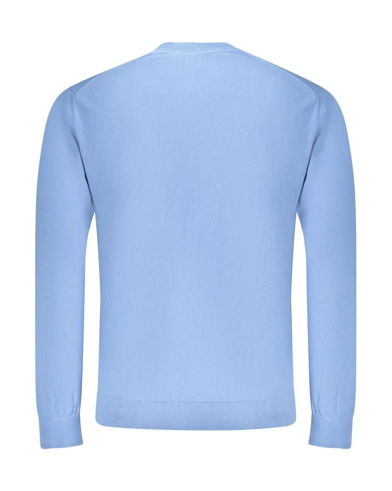 Napapijri Logo-Embroidered Cotton T-Shirt — Blue Blue
