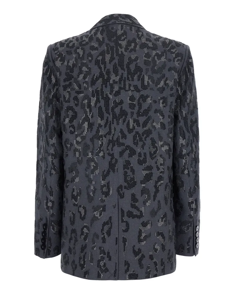Pinko Women's Jacket With Mixed Studs, Grey Polyester Blazers Gray