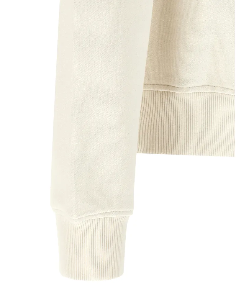 Palm Angels Bear Bouclé Sweatshirt — Cream Cream
