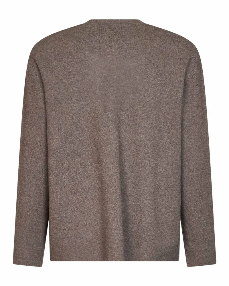 Hevò Viscose Blend Knit Sweater — Gray Gray