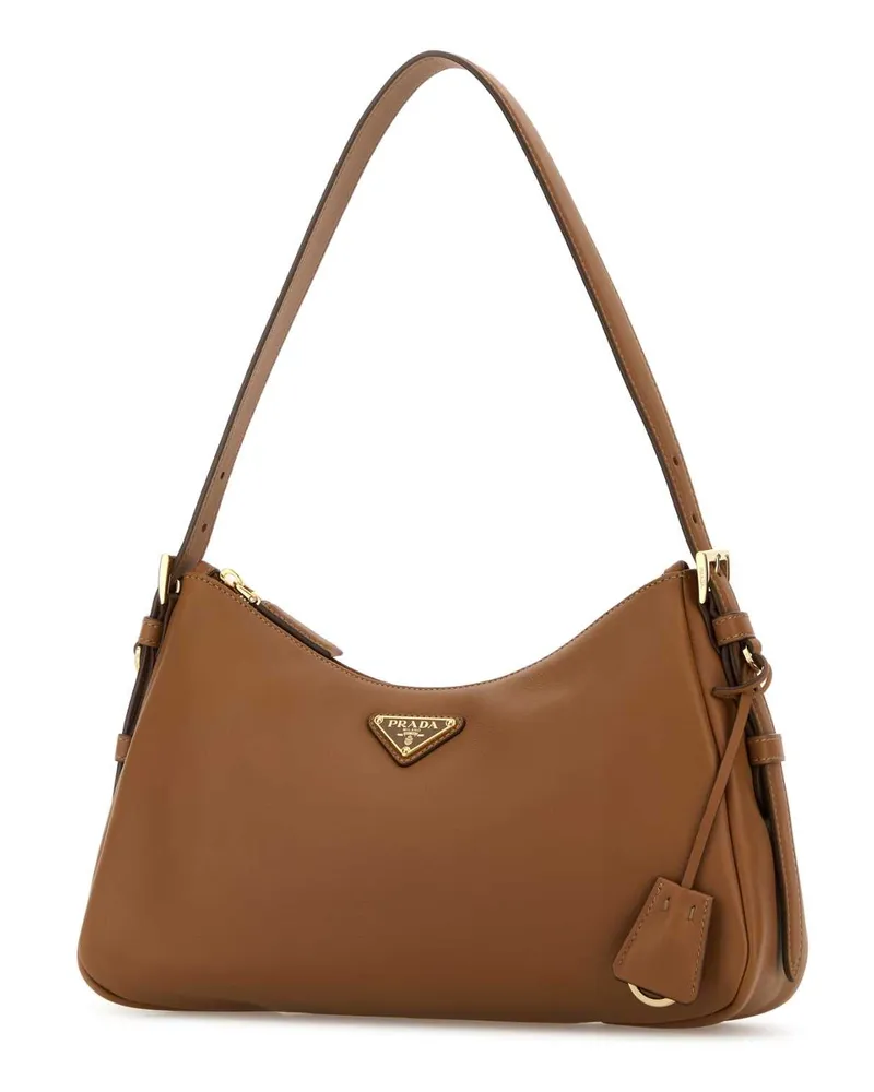 Prada Women's Camel Leather Medium Aimã©e Shoulder Bag Caramel 0 Vitello Borse A Mano Brown