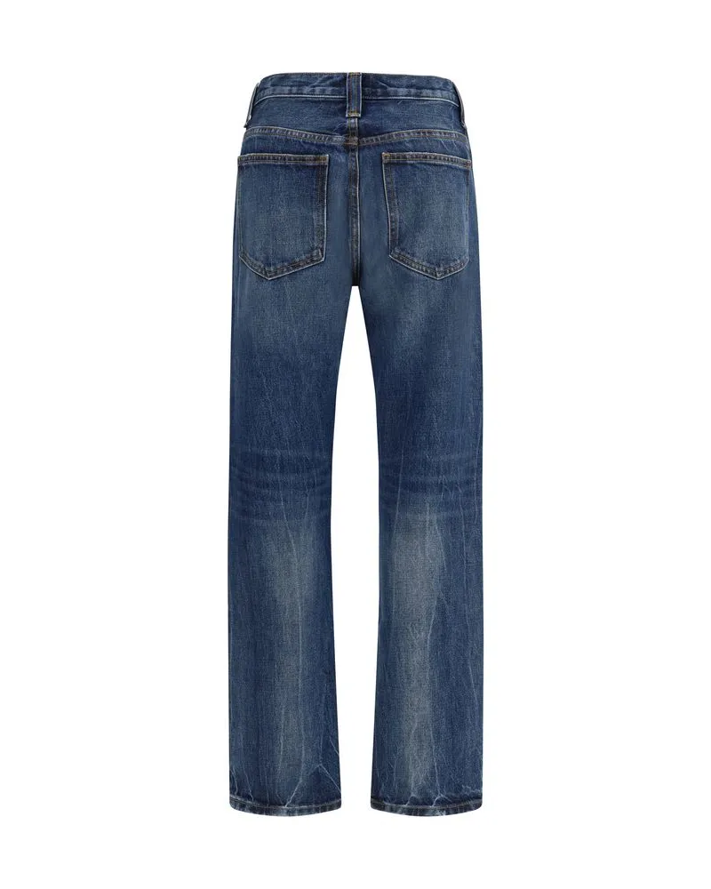 KHAITE Women's Blue Cotton High-Waisted Jean Clothing Blue