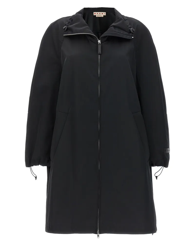 Marni Women's Black Polyester Parka Clothing Black