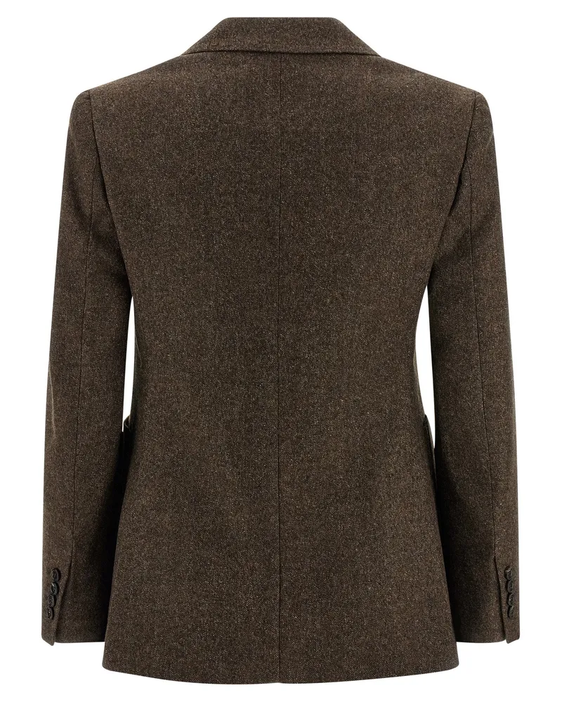 Max Mara Women's Brown Virgin Wool Blazer Clothing Brown
