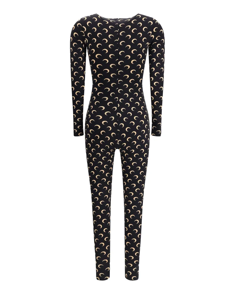 Marine Serre Moon Bodysuit — Black Black