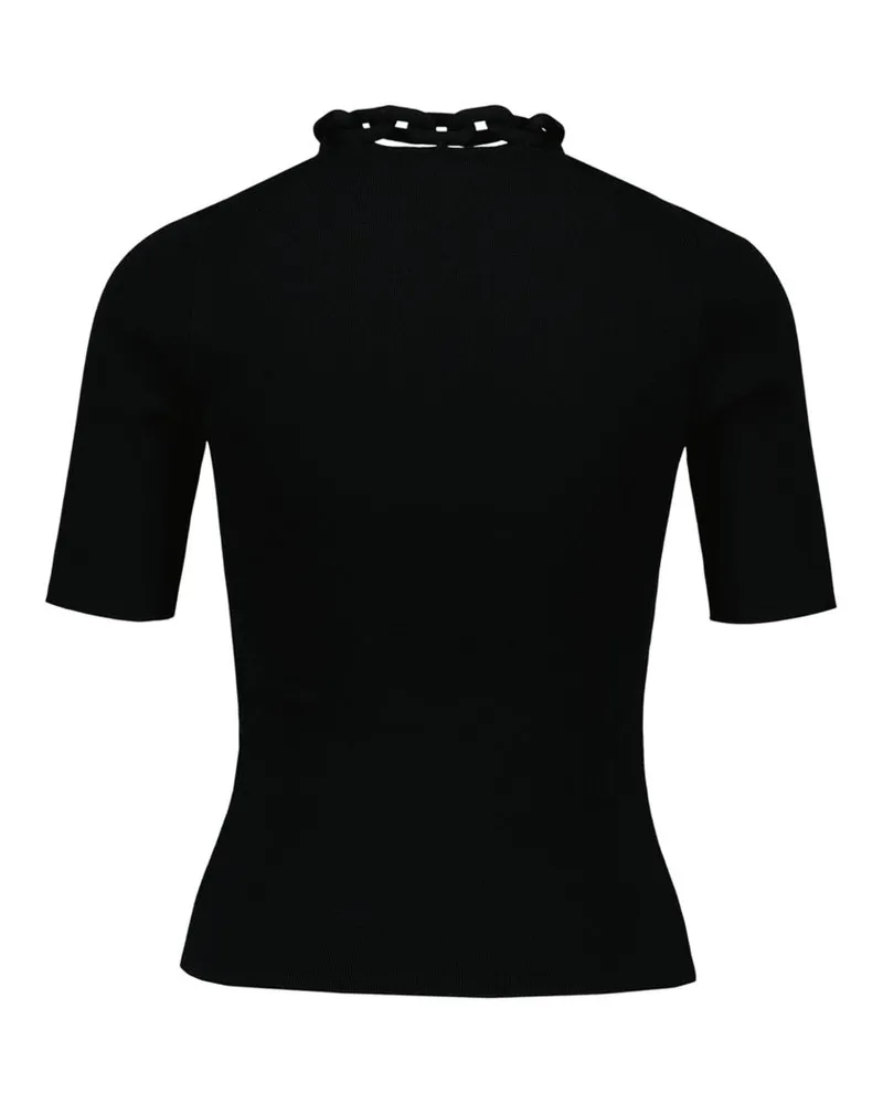 Paco Rabanne Women's Chain-Detailed Cotton Cardigan Black Black