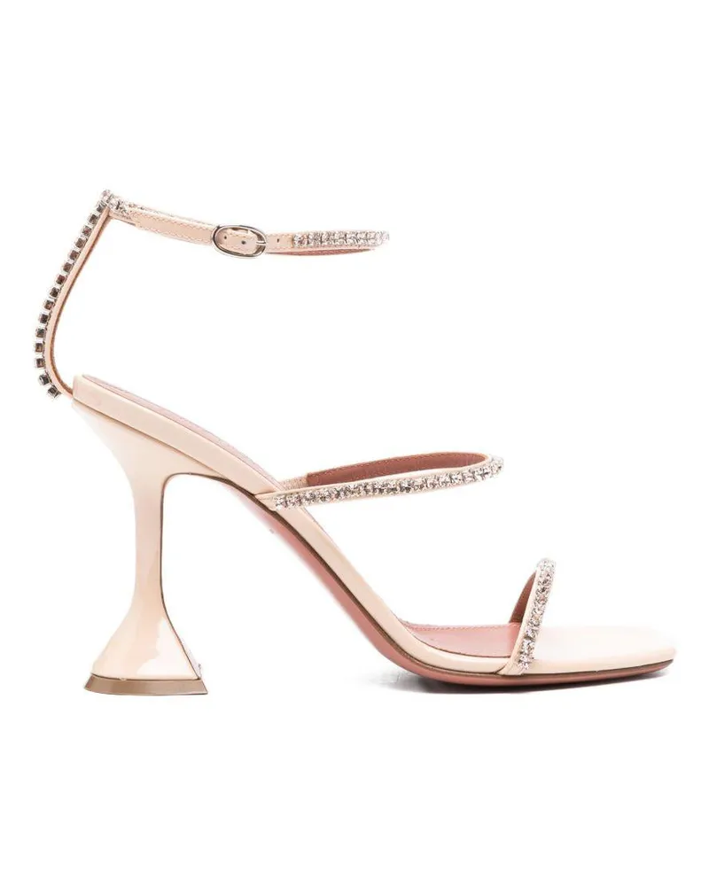 Amina Muaddi Women's Sandals Gilda 95 Champagne Leather 