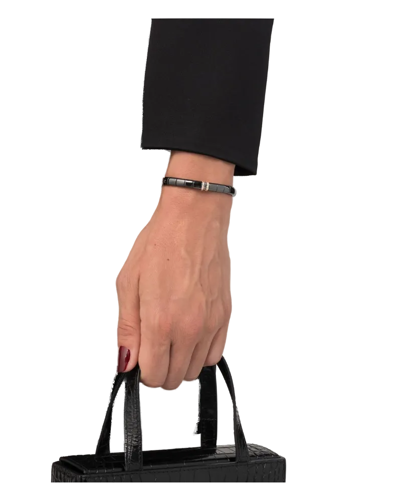 Roberto Demeglio Women's 18kt Wraparound-Style Bracelet Continuty Black