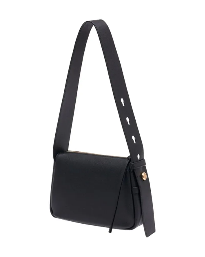Tory Burch Women's Romy Small Shoulder Bag -  Leather Black Cowhide Shoulder-Hobo-Bags Black