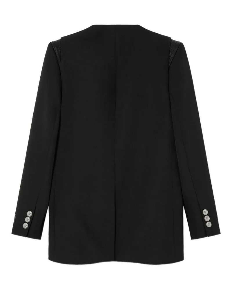 Versace Women's Blazer Black Virgin Wool Jacket Black