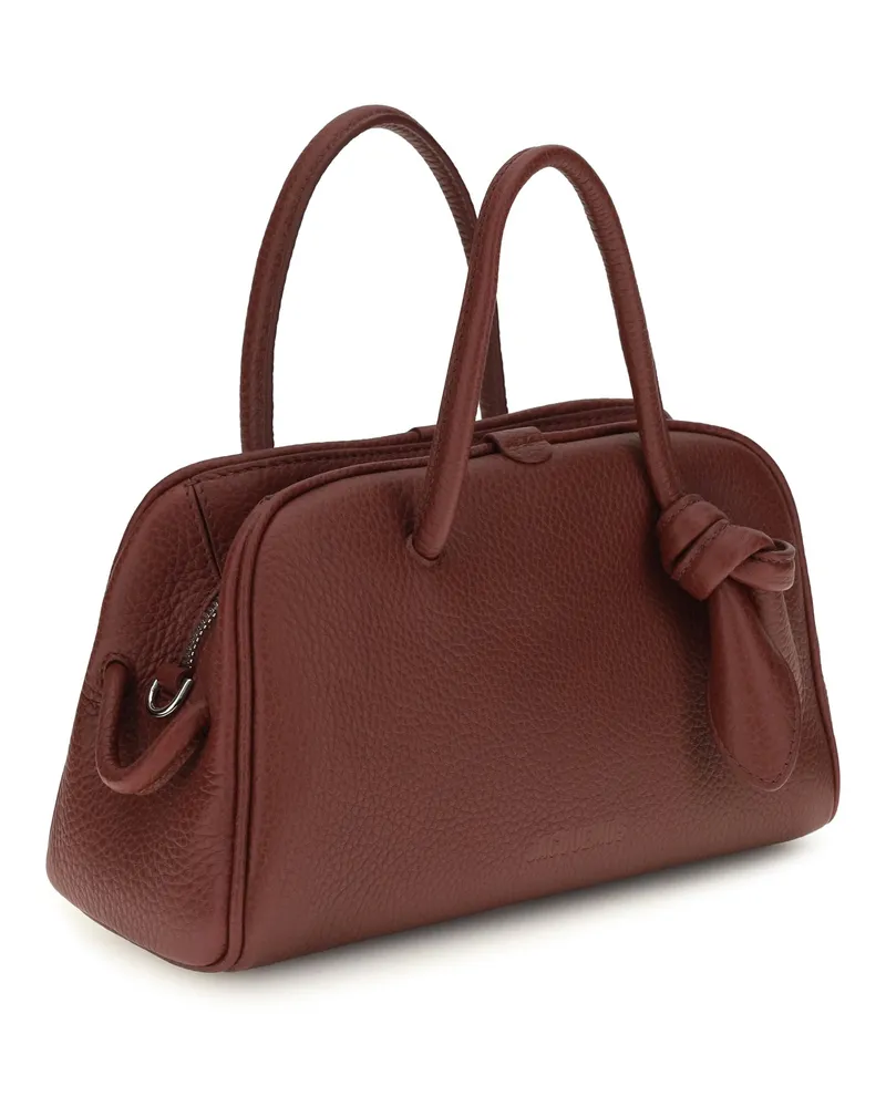 Jacquemus Le Petit Turismo Top Handle Bag — Burgundy Burgundy