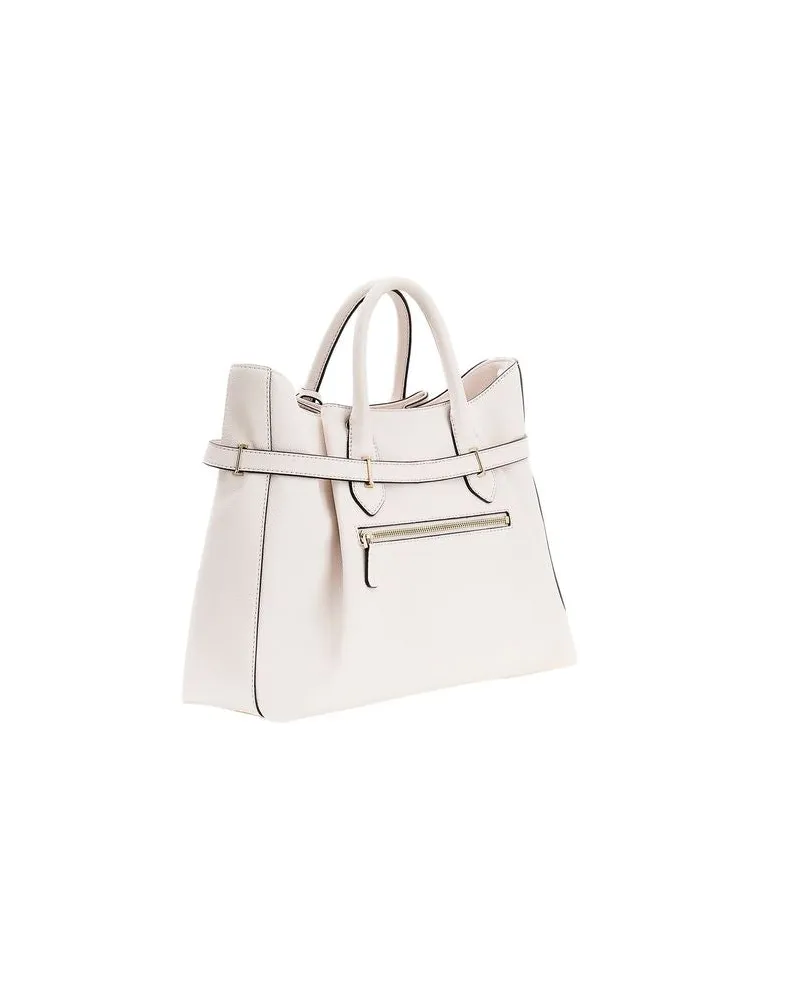 Guess Women's Satchel Bag Off White Polyurethane - Satchel-Bags White