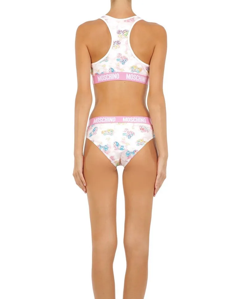 Moschino Women White Two-Piece Sleepwear My Little Pony Bikini Cotton Clothing White