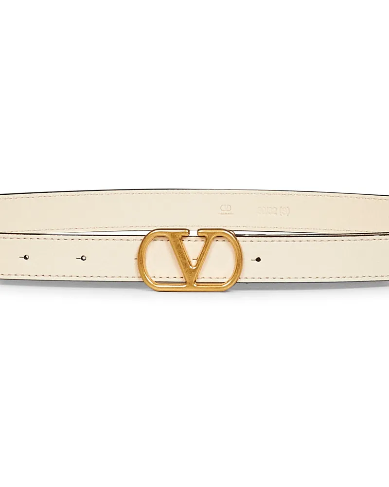 Valentino Garavani VLogo Signature Belt — Ivory Ivory