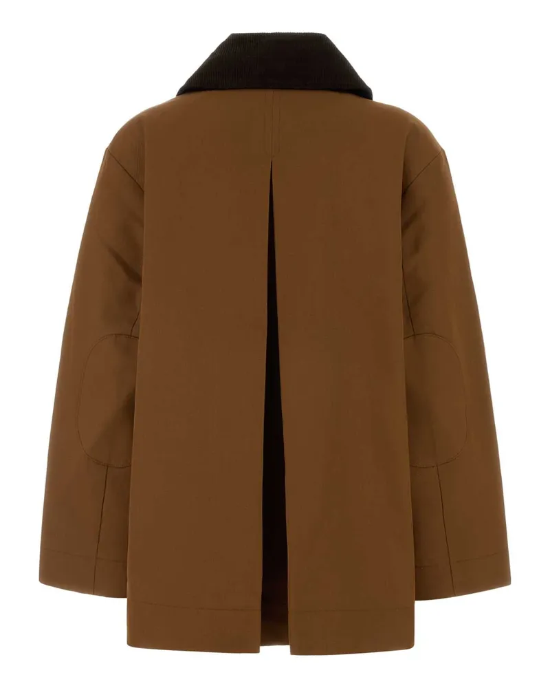 Ganni Women's Biscuit Twill Jacket Cinnamonswirl Giubbini Brown