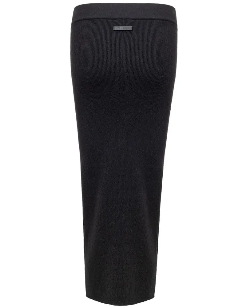 Tom Ford Women Black Cashmere Midi Skirt Black