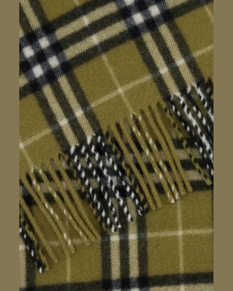 Burberry Unisex Embroidered Cashmere Scarf Acre Exterior: Sciarpe E Foulard Scarfs Yellow