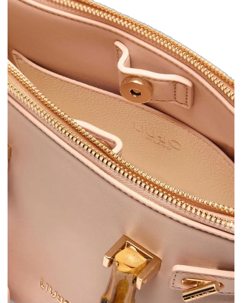 Liu Jo Bamboo-Handle Top Handle Satchel — Pink Pink