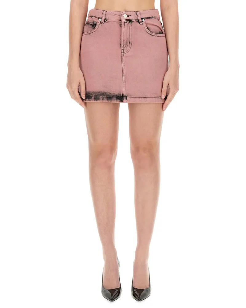 Moschino Cotton Mini Skirt — Pink Pink